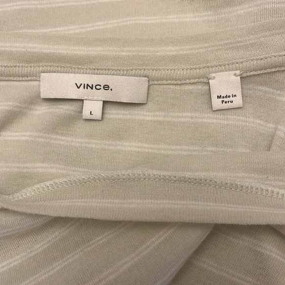 Vince Stripe S/S Sleeve Tee Shirt - Picture 6 of 7